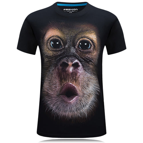 Monkey-Lion 3D Digital Printed T shirt