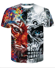 Load image into Gallery viewer, Skull Poker Print Men T-shirt 3D