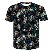 Load image into Gallery viewer, Skull Poker Print Men T-shirt 3D