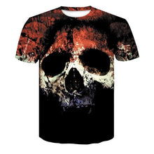 Load image into Gallery viewer, Skull Poker Print Men T-shirt 3D