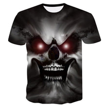 Load image into Gallery viewer, Skull Poker Print Men T-shirt 3D