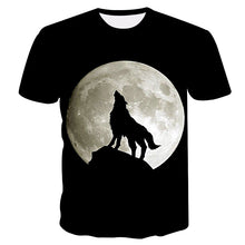 Load image into Gallery viewer, under the moonlight Wolf men's t-shirt