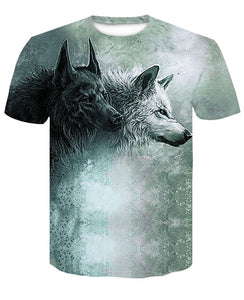 under the moonlight Wolf men's t-shirt