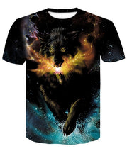 Load image into Gallery viewer, under the moonlight Wolf men's t-shirt