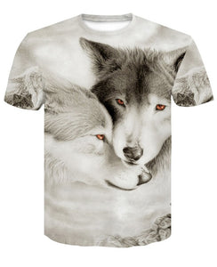 under the moonlight Wolf men's t-shirt