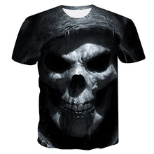 Load image into Gallery viewer, 3D skull men's t-shirt