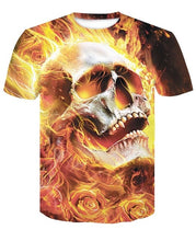 Load image into Gallery viewer, 3D skull men's t-shirt