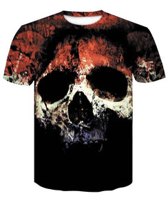 3D skull men's t-shirt