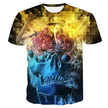 Load image into Gallery viewer, 3D skull men's t-shirt