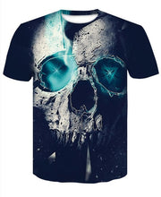 Load image into Gallery viewer, 3D skull men's t-shirt