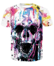 Load image into Gallery viewer, 3D skull men's t-shirt