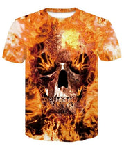Load image into Gallery viewer, 3D skull men's t-shirt