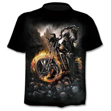 Load image into Gallery viewer, New Motorcycle Skull 3d T-Shirt Men