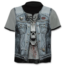 Load image into Gallery viewer, New Motorcycle Skull 3d T-Shirt Men