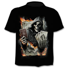 Load image into Gallery viewer, New Motorcycle Skull 3d T-Shirt Men