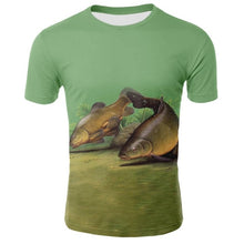 Load image into Gallery viewer, funny fish pattern printed t-shirt