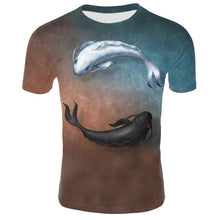 Load image into Gallery viewer, funny fish pattern printed t-shirt