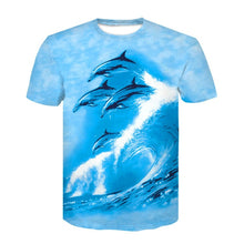 Load image into Gallery viewer, 3d print dolphins t-shirt