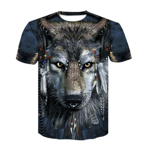 Wolf Warrior 3D T shirts Men