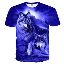 Load image into Gallery viewer, Flame Wolf Print 3D Series T-Shirt Men's