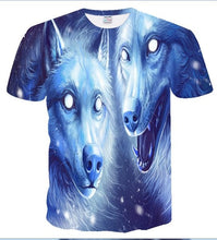 Load image into Gallery viewer, Flame Wolf Print 3D Series T-Shirt Men's