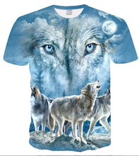 Load image into Gallery viewer, Flame Wolf Print 3D Series T-Shirt Men's