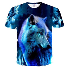 Load image into Gallery viewer, Flame Wolf Print 3D Series T-Shirt Men's