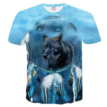 Load image into Gallery viewer, Flame Wolf Print 3D Series T-Shirt Men's