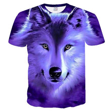 Load image into Gallery viewer, Flame Wolf Print 3D Series T-Shirt Men's