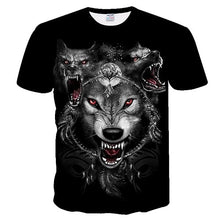 Load image into Gallery viewer, Flame Wolf Print 3D Series T-Shirt Men's