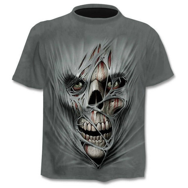 New Funny Skull 3d T-Shirt
