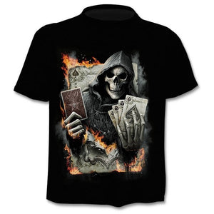New Funny Skull 3d T-Shirt