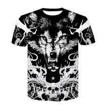 Load image into Gallery viewer, Wolf 3D Print Cool T-shirt Men