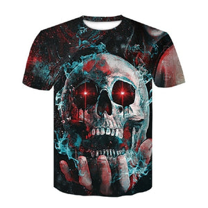 Skull  Print MenT-shirt 3D