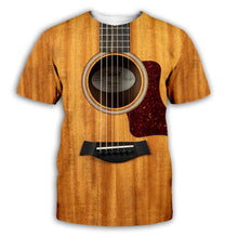 Load image into Gallery viewer, Guitar Art Musical İnstrument Printing T-Shirt