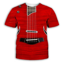 Load image into Gallery viewer, Guitar Art Musical İnstrument Printing T-Shirt