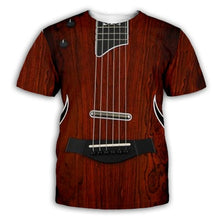 Load image into Gallery viewer, Guitar Art Musical İnstrument Printing T-Shirt