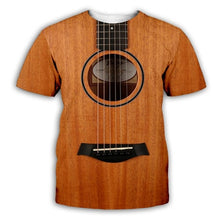 Load image into Gallery viewer, Guitar Art Musical İnstrument Printing T-Shirt