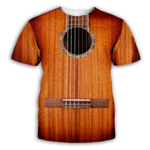 Load image into Gallery viewer, Guitar Art Musical İnstrument Printing T-Shirt