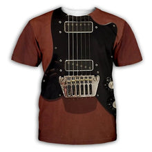 Load image into Gallery viewer, Guitar Art Musical İnstrument Printing T-Shirt