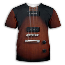 Load image into Gallery viewer, Guitar Art Musical İnstrument Printing T-Shirt