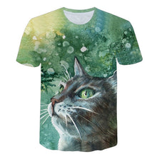 Load image into Gallery viewer, Cat Printed t-shirt