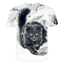 Load image into Gallery viewer, Cat Printed t-shirt