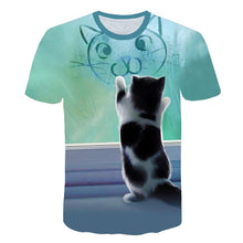 Load image into Gallery viewer, Cat Printed t-shirt