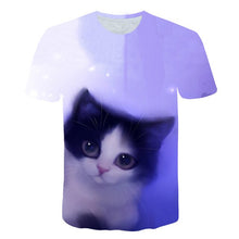Load image into Gallery viewer, Cat Printed t-shirt